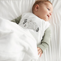 Quilted cotton sleep sack - Ivory Duck (1.0 tog)