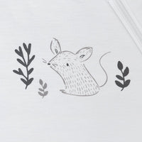Quilted cotton sleep sack - Ivory Mouse (1.0 tog)