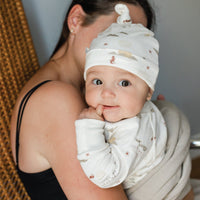 Newborn bamboo knotted hat - Desert