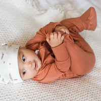 Newborn bamboo knotted hat - Desert