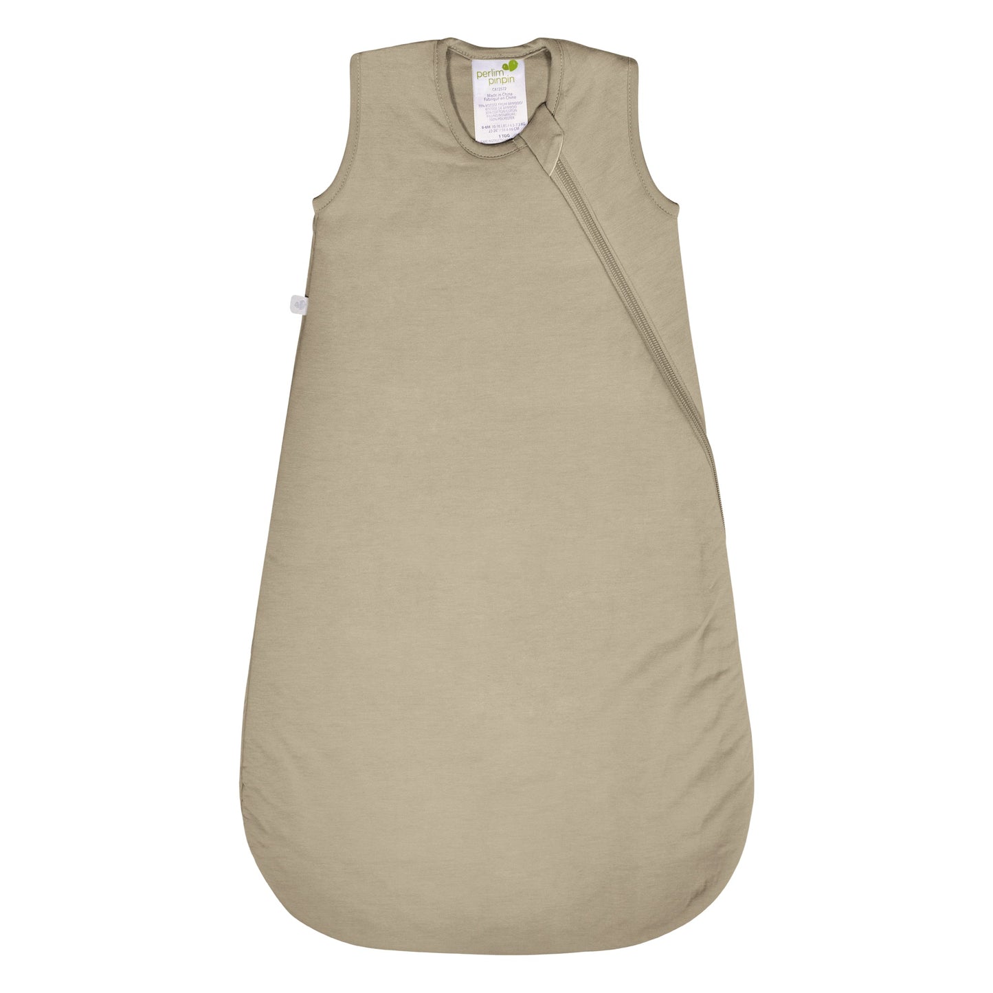 Quilted bamboo sleep bag - Taupe (2.5 togs)