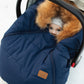 Winter elastic-fitted cover for car seat - Navy