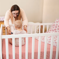 Housse et couette pour lit de bébé - Marguerites