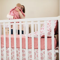 Crib bed skirt - Lillies