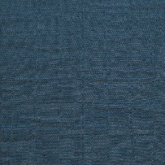 Drap contour en mousseline de coton - Bleu marine