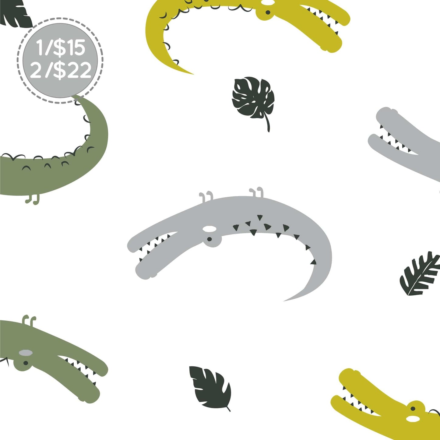 Couverture mousseline de coton - Crocodiles | Partenariat