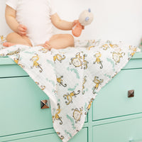 Cotton muslin swaddle - Monkeys | Partnership