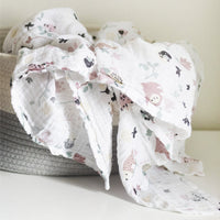 Cotton muslin swaddle - Lotus Jungle