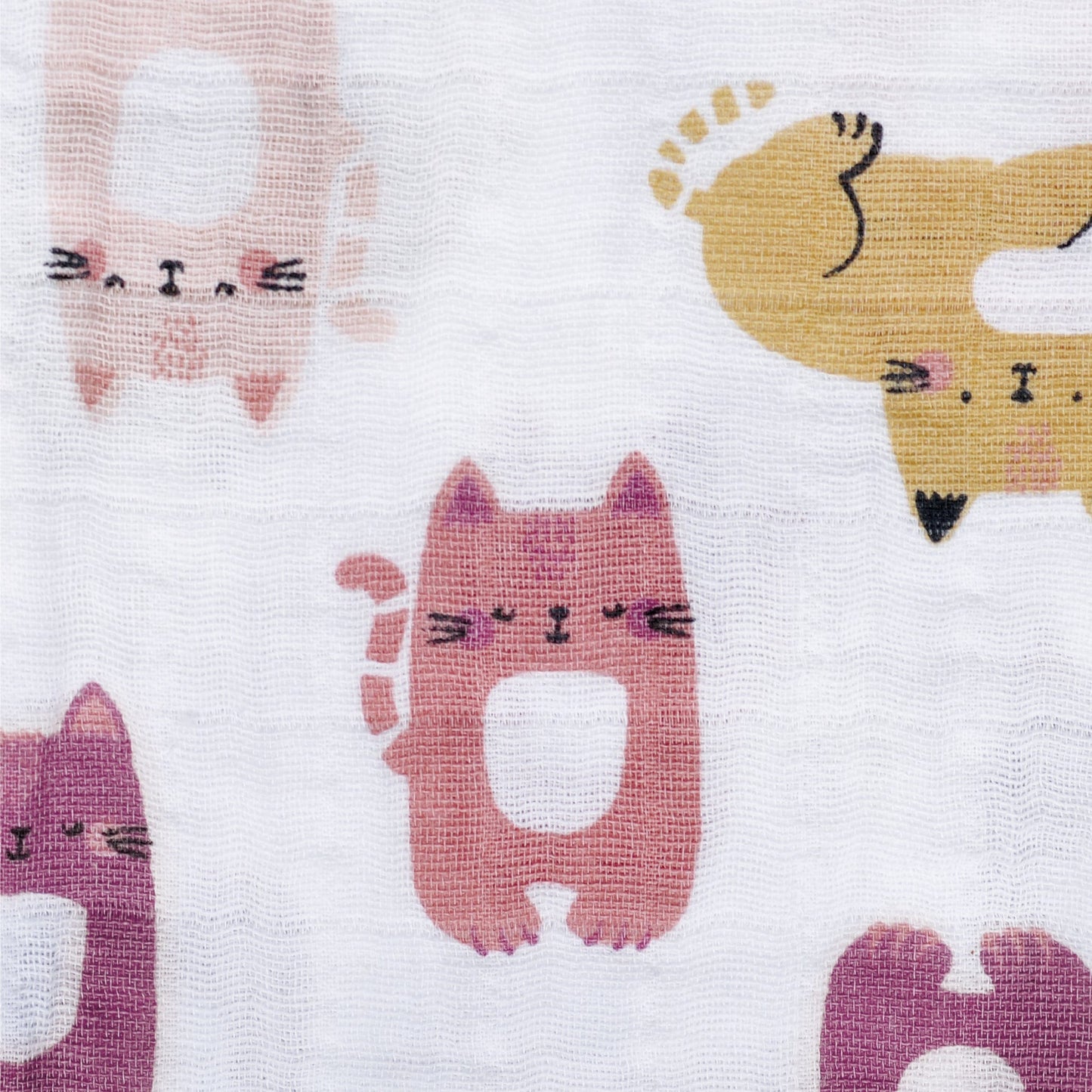 Cotton muslin sleep bag - Cats (0.7 tog)