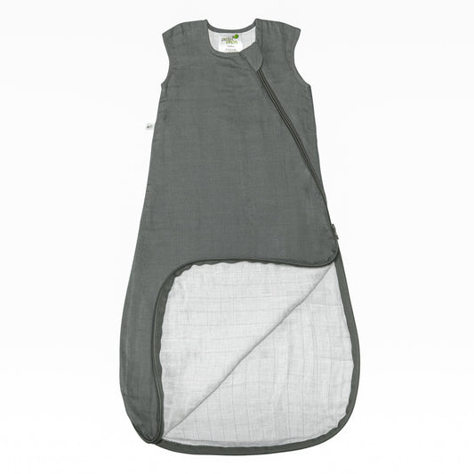Cotton muslin sleep bag - Charcoal (0.7 tog)