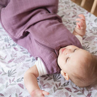 Cotton muslin sleep sack - Plum (0.7 tog)