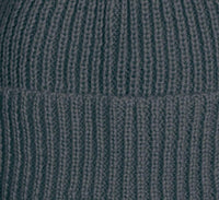 Single layer acrylic beanie with ears - Coal