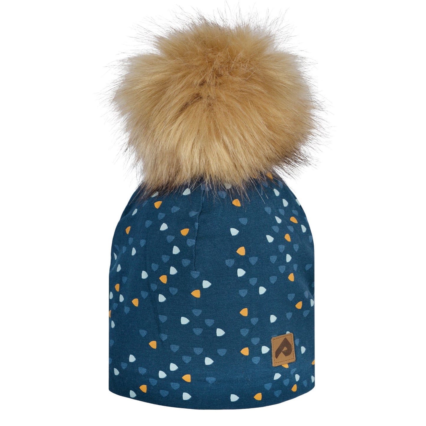 Cotton beanie with fleece lining - Pixels