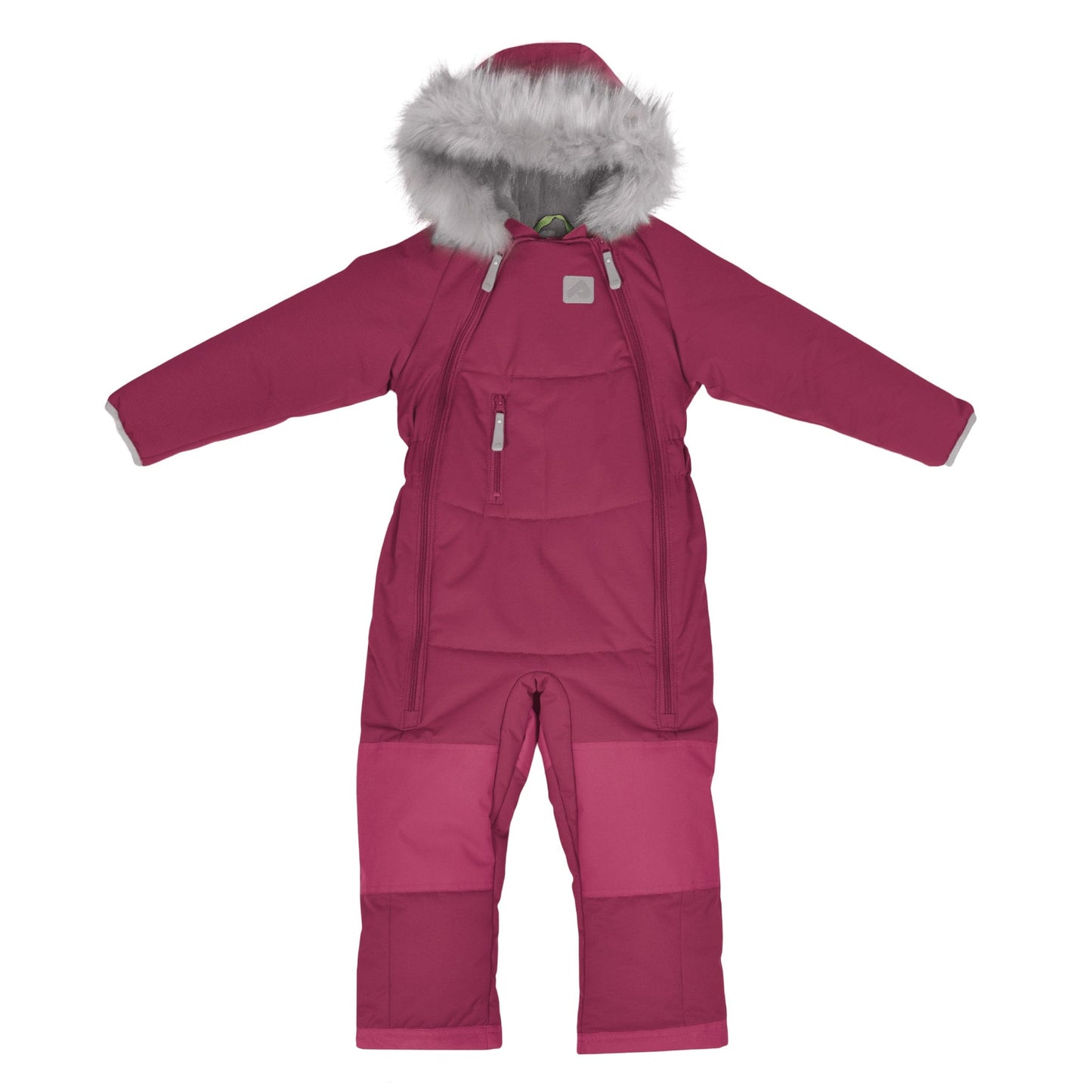 One piece toddler snowsuit - Cranberry textured