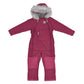 One piece toddler snowsuit - Cranberry textured