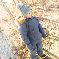 One piece toddler snowsuit - Charbon Textured