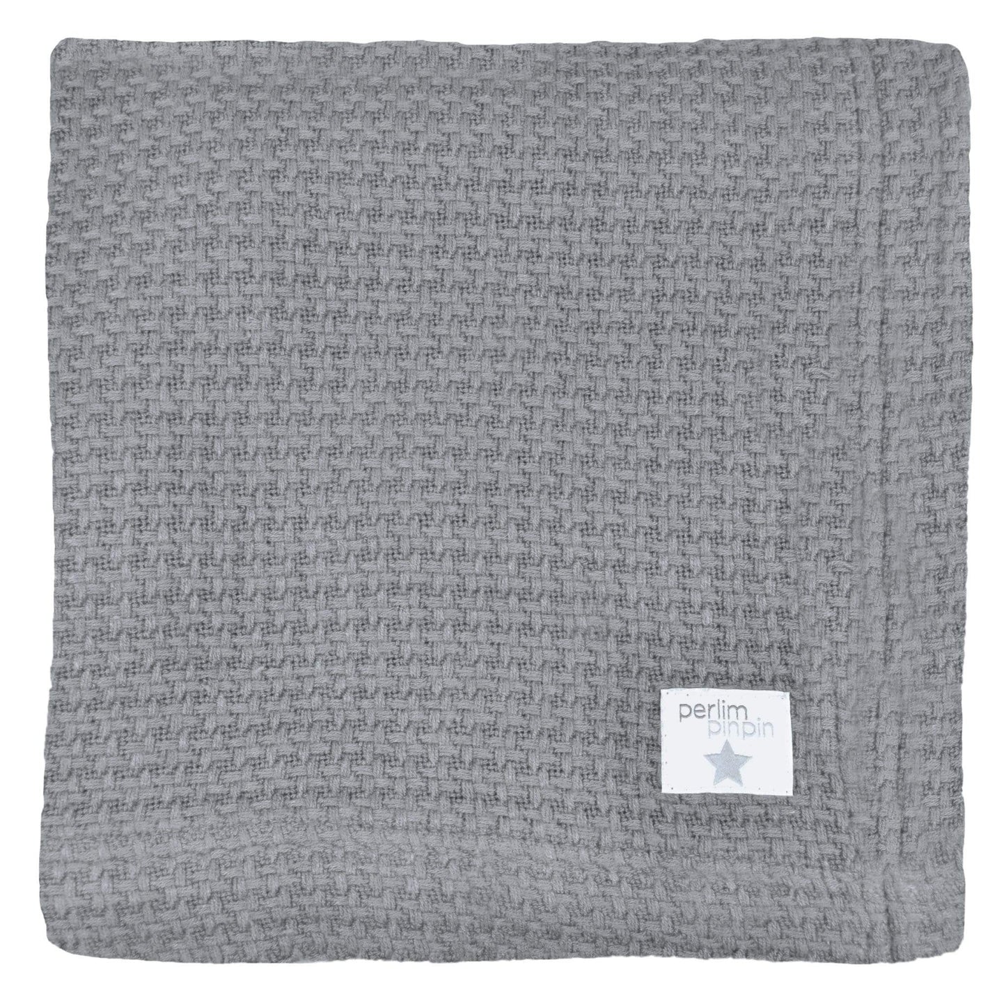 Bamboo knitted blanket - pebble