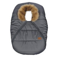 Winter elastic-fitted cover for car seat - Grey