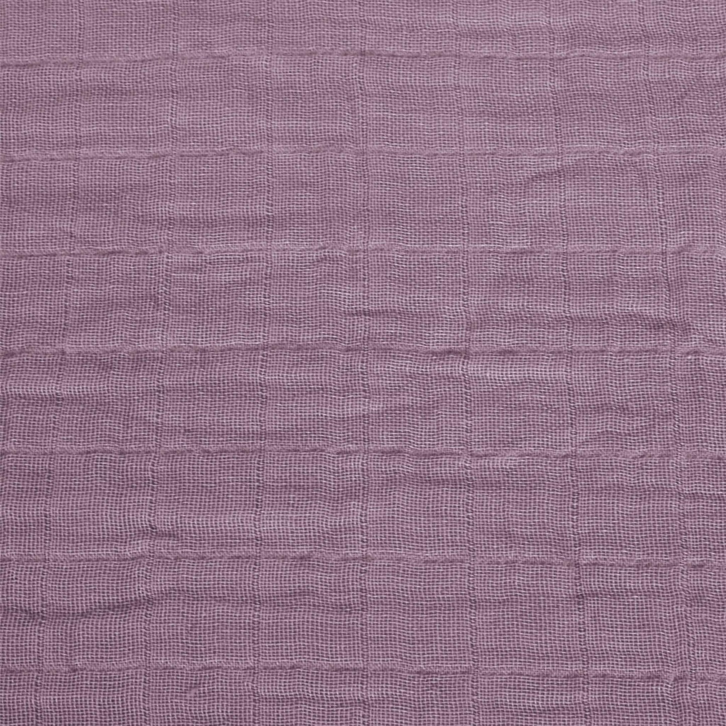 Drap contour mousseline de coton - prune