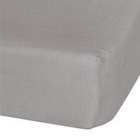 Drap contour mousseline de coton - Taupe