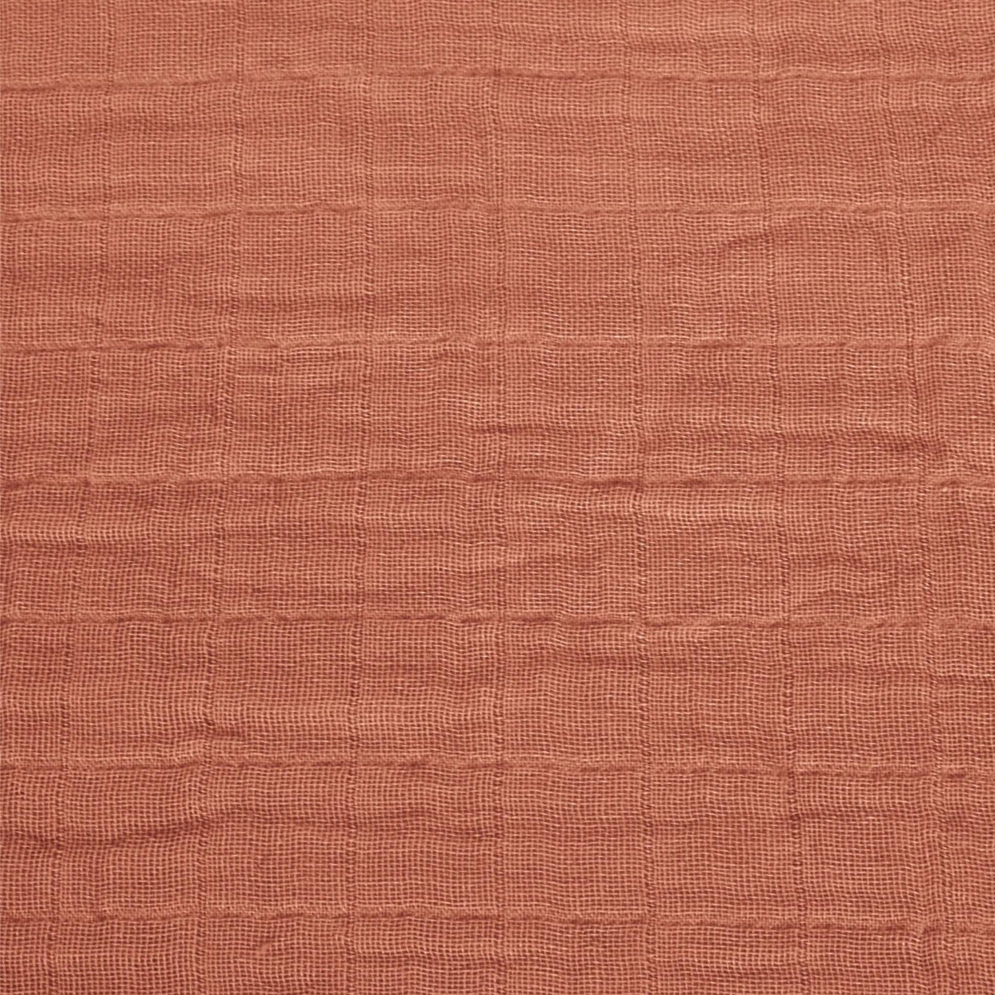 Cotton muslin fitted sheet - Cinnamon