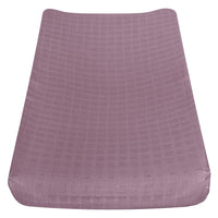 Cotton muslin change pad cover - Plum