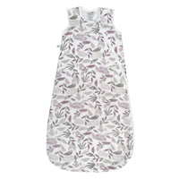 Sac de nuit mousseline de coton - feuilles prunes (0.7 tog)