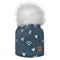 Cotton hat with fleece lining - Hearts