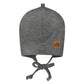 Cotton beanie with ears - Heather Gray