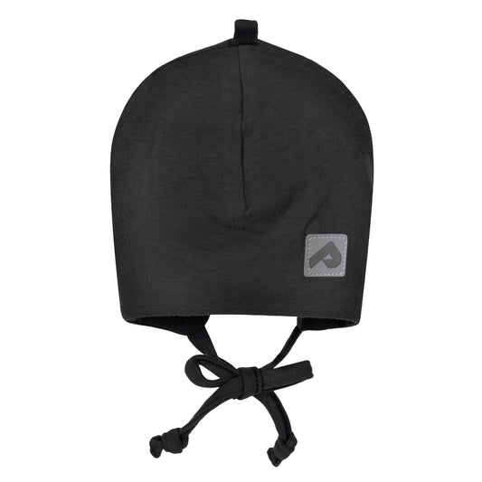 Cotton beanie with ears - Black
