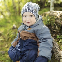 Bonnet de coton avec oreilles - Gouttes Marine