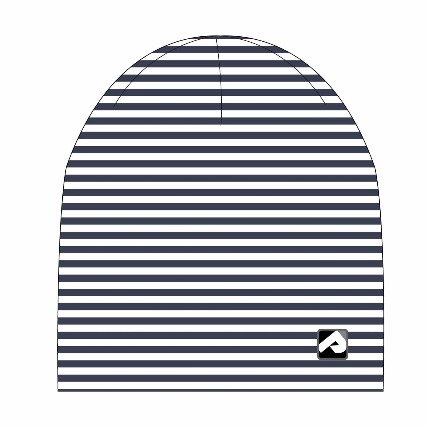 Cotton beanie - Navy stripes
