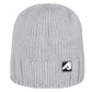 Knitted acrylic hat - light grey