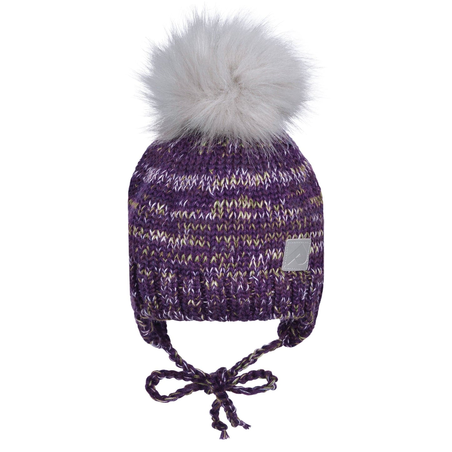 Winter hat with strings and removable pompom - Pensee