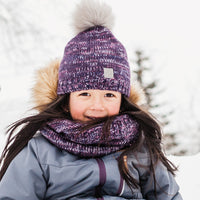 Tuque d'hiver avec pompon détachable - Pensée