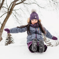 Tuque d'hiver avec pompon détachable - Pensée