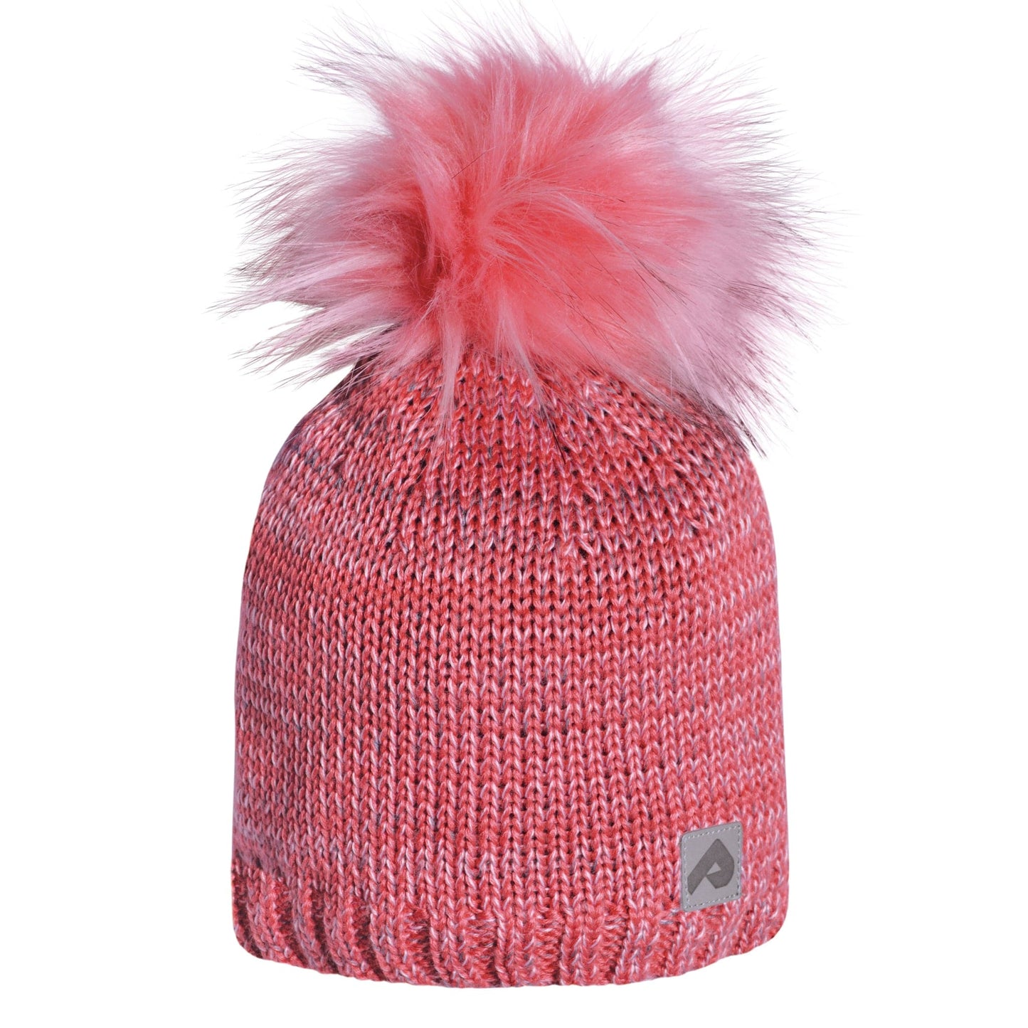 Winter hat with removable pompom - Multi Pink