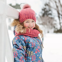 Acrylic hat with fleece lining - Multi Pink