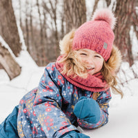 Acrylic hat with fleece lining - Multi Pink