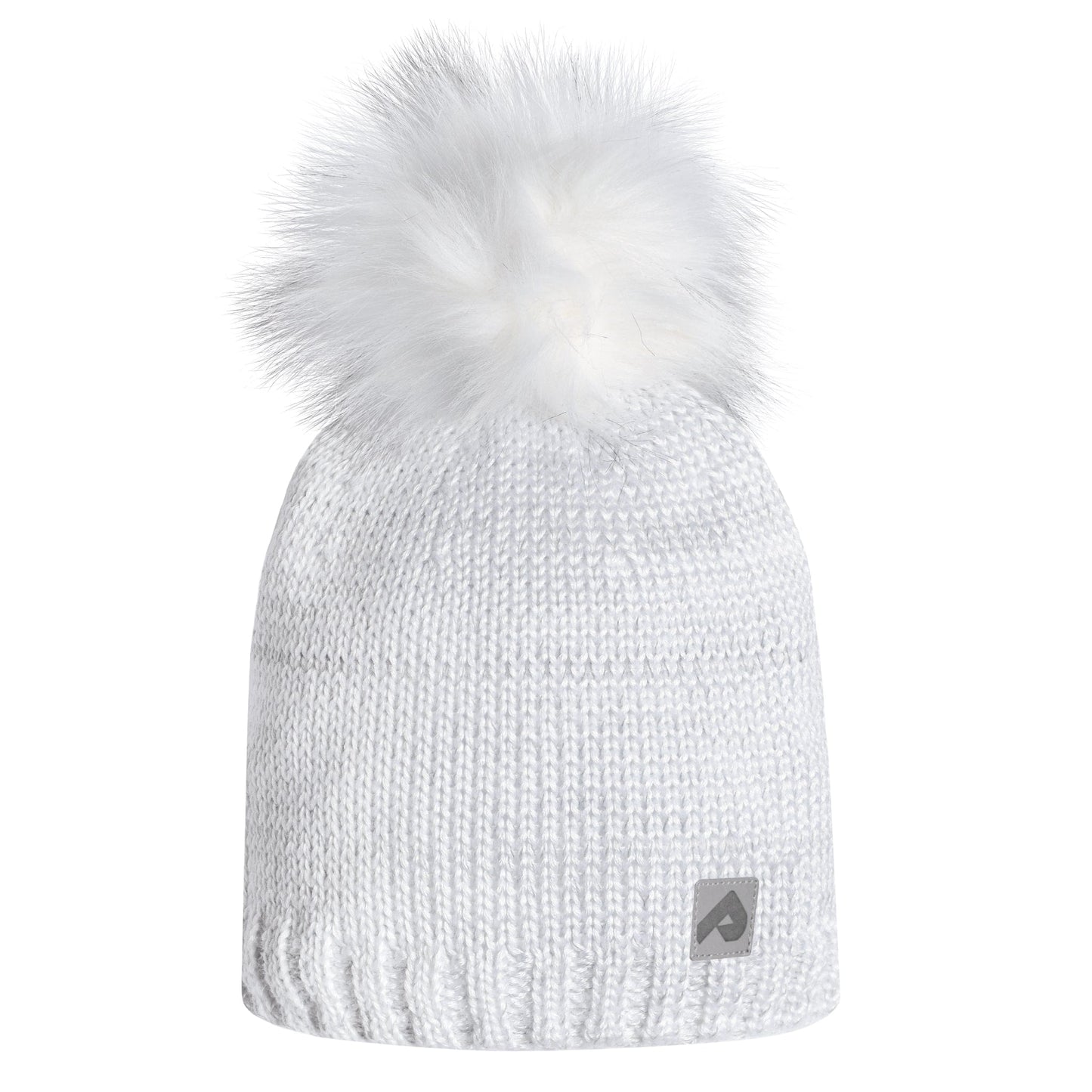 Winter hat with removable pompom - Multi White