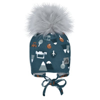 Chapeau de coton doublé de polar avec oreilles - Voitures