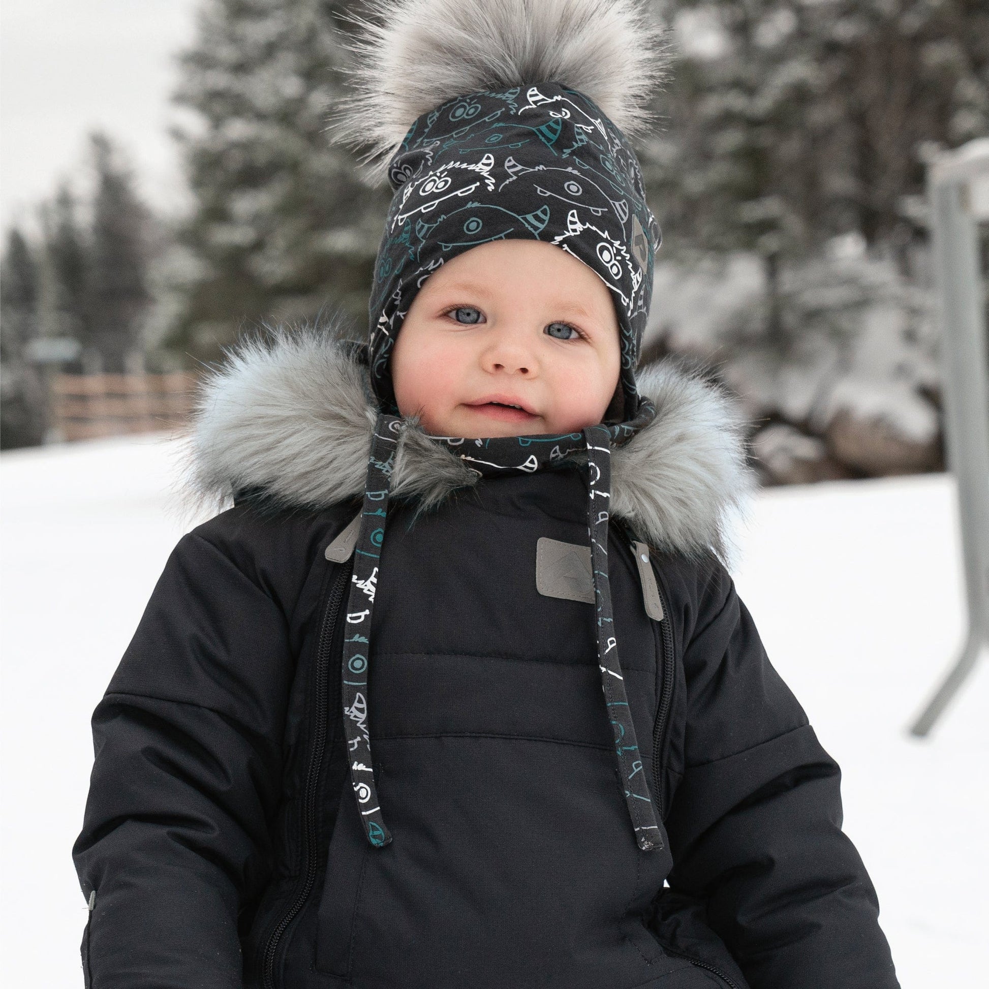 Burton - Bonnet à pompon doublé en polaire enfant, Chapeaux d'hiver