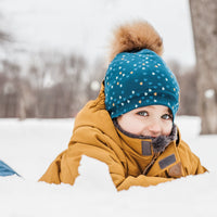 Chapeau de coton doublé de polar - Pixels