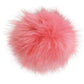 Faux-fur pompoms - bordeau pink