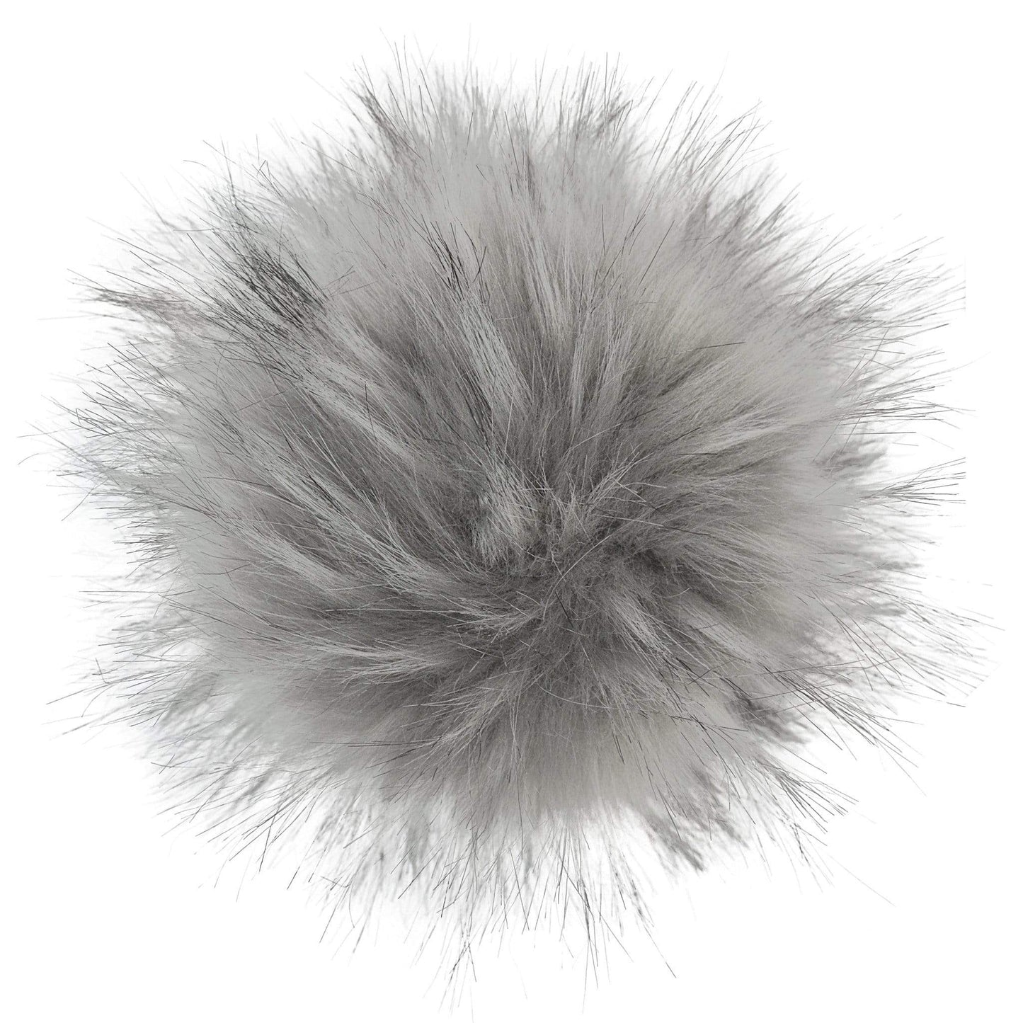 Faux-fur pompoms - gray