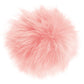 Faux-fur pompoms - light pink