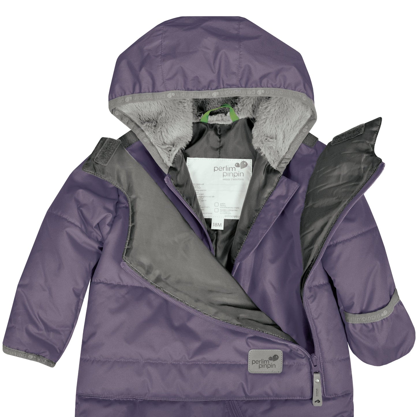 One piece baby snowsuit - Purple