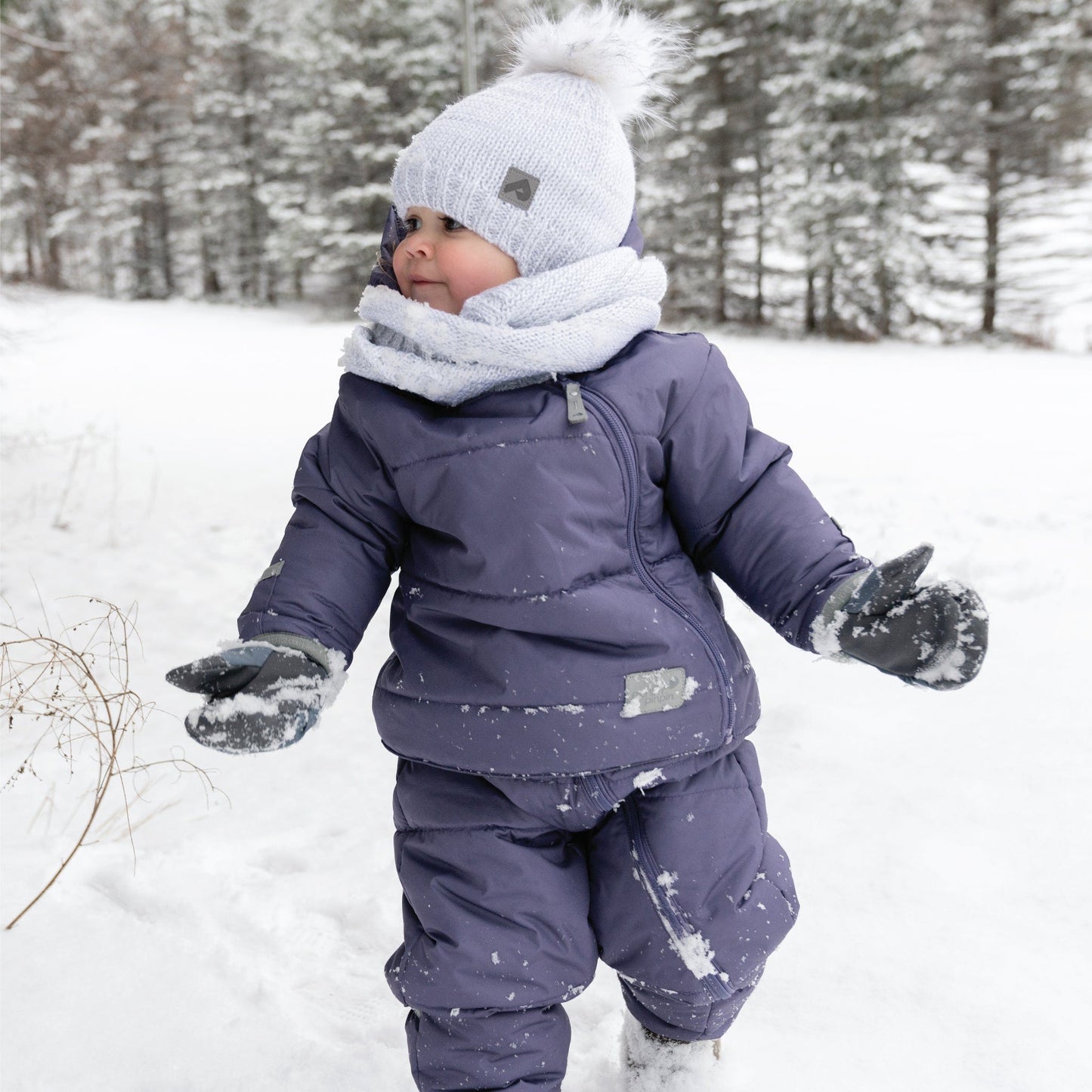 Habit de neige une-pièce pour bébé – Mauve