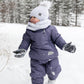 One piece baby snowsuit - Purple