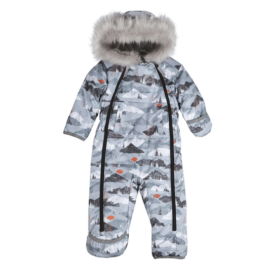 One piece baby snowsuit - Mountains